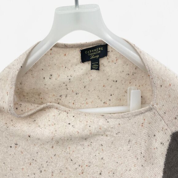 Charter Club Cashmere Women's Two Tone Cape Poncho Wrap Sweater One Size - Picture 2 of 7